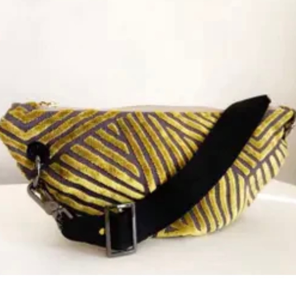 Velvet Printed Belt Bag or Sling Bag 5.5 X 13
